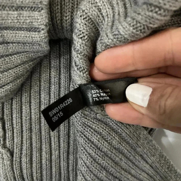 The Limited Size M/L Ribbed Cowl Neck 3/4 Sleeve Sweater Tunic Minimal Winter - Picture 5 of 7